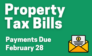 2023 Property Tax Bills on green background