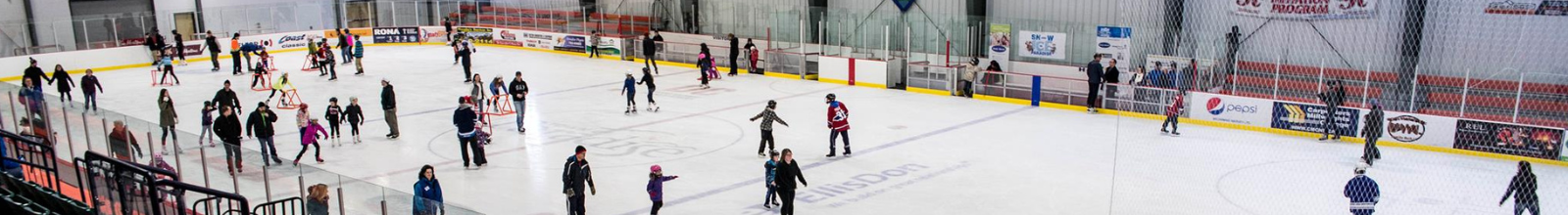 People skating on a rink