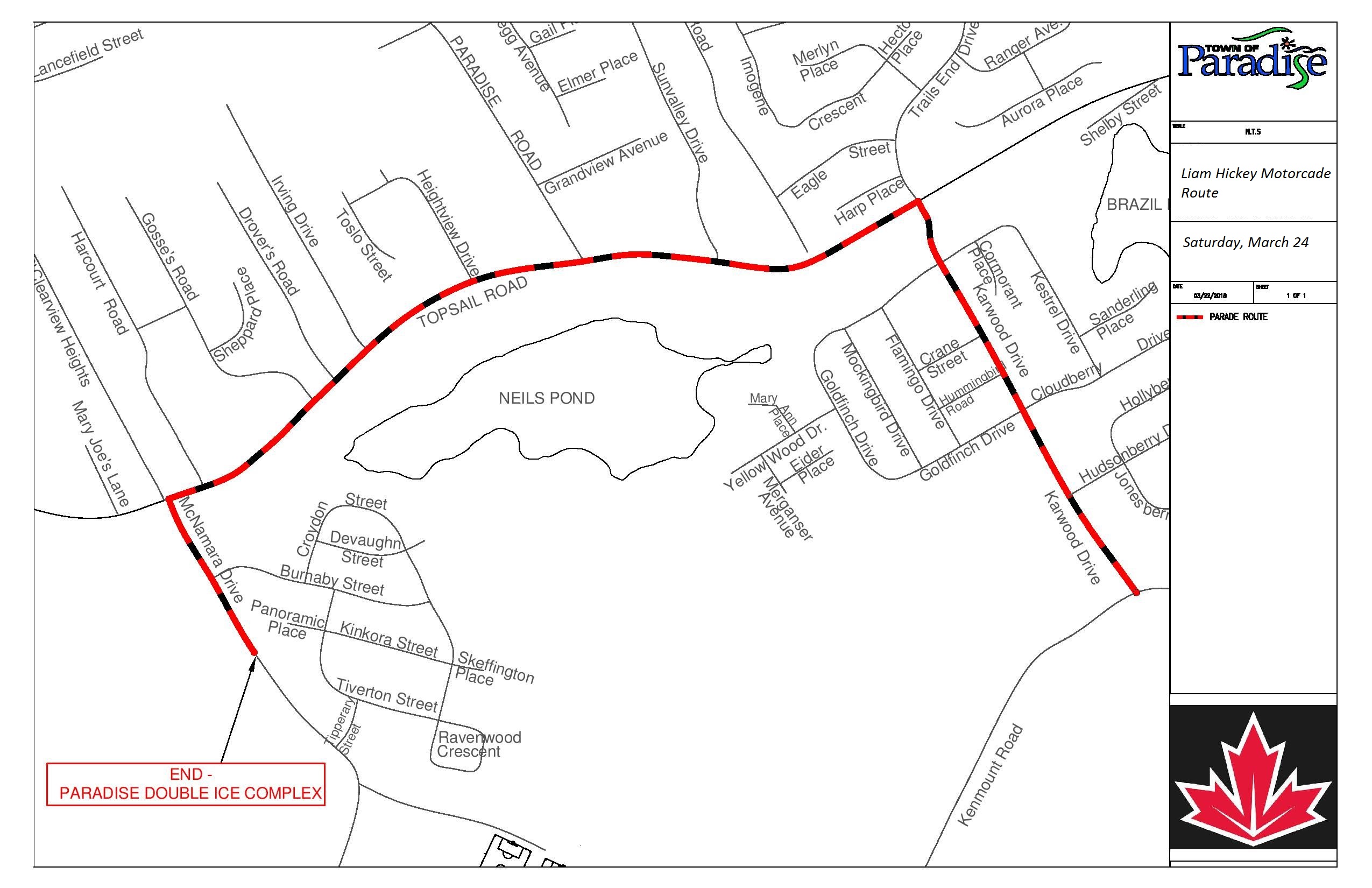 Motorcade Route - March 24