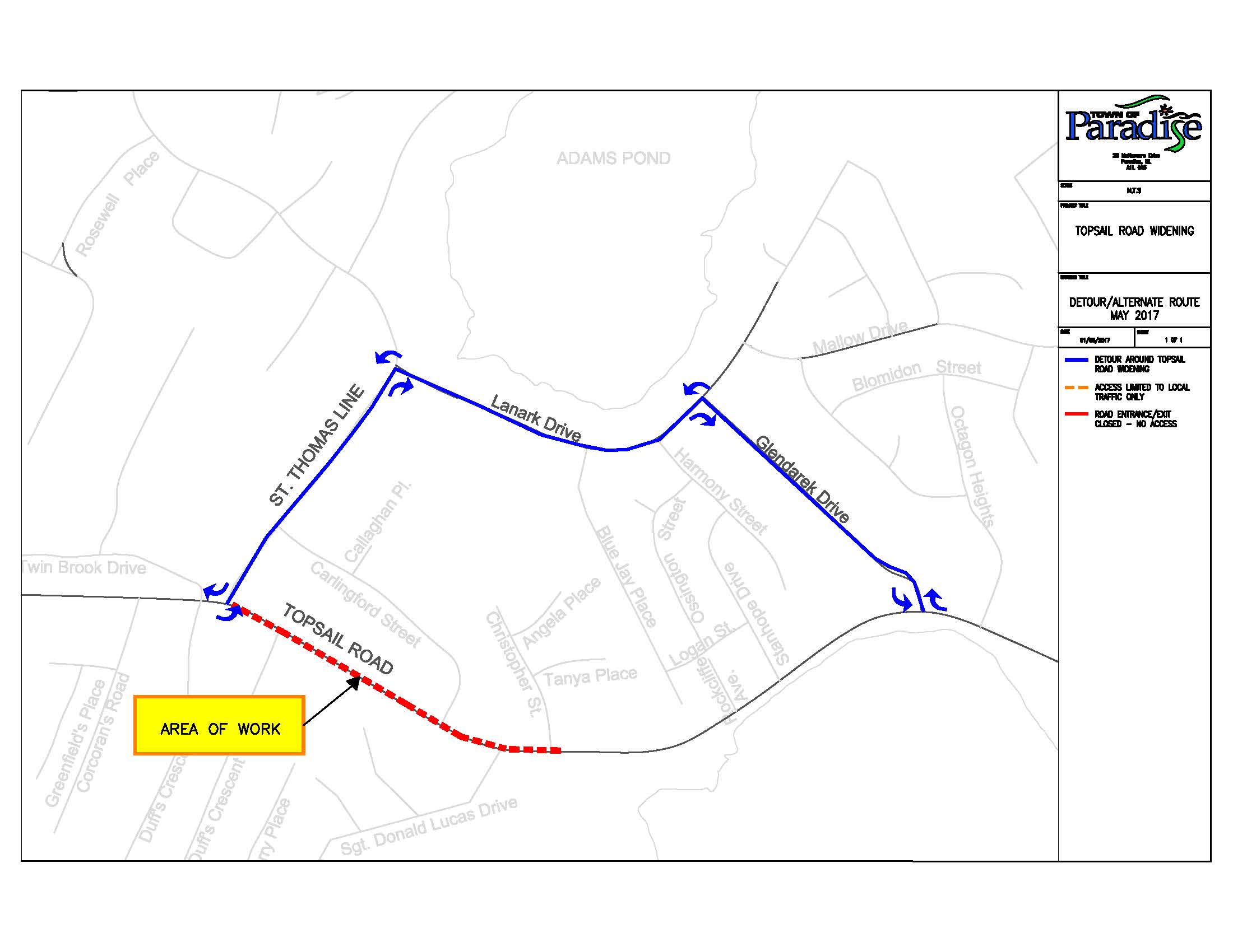 Topsail Road Detour
