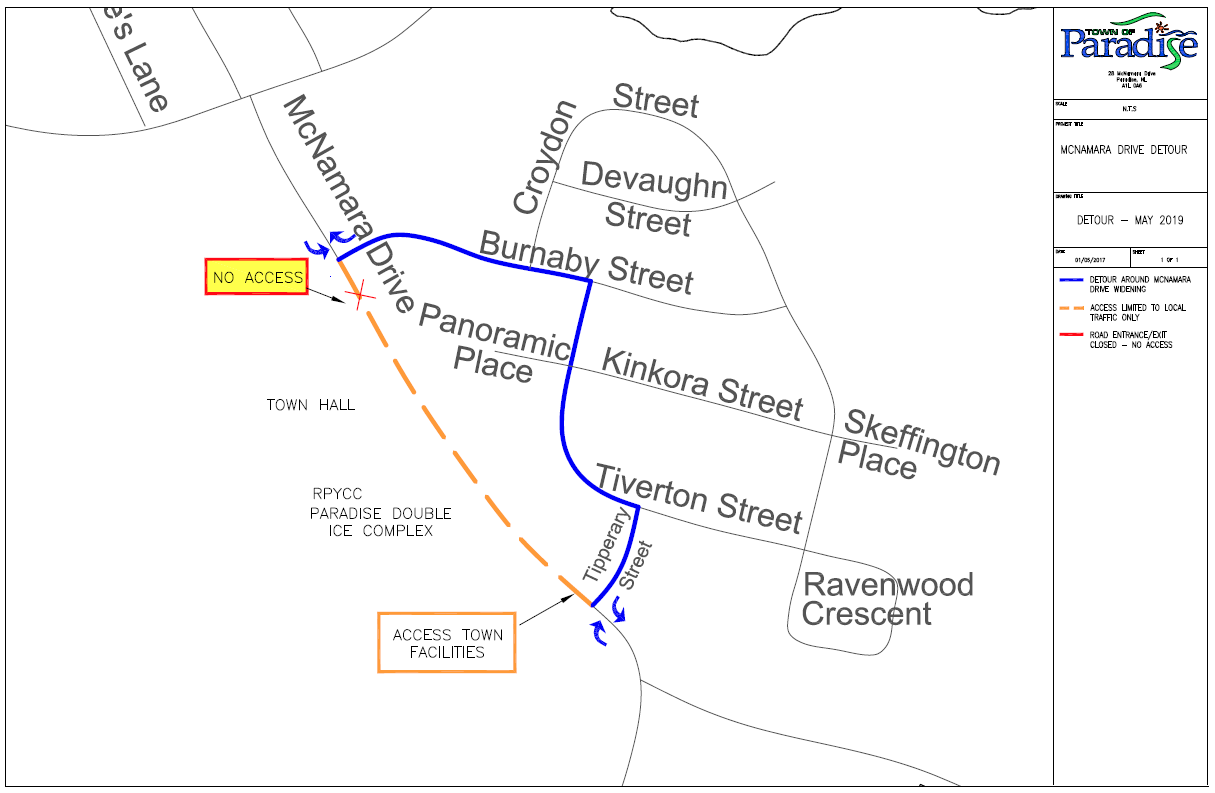 McNamara Drive Detour